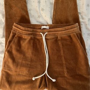 Loft Grey corduroy super soft pants. Pockets in the fri t and back. Rust/Brown